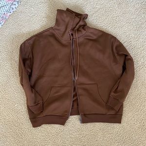 Brown Sip up hoodie